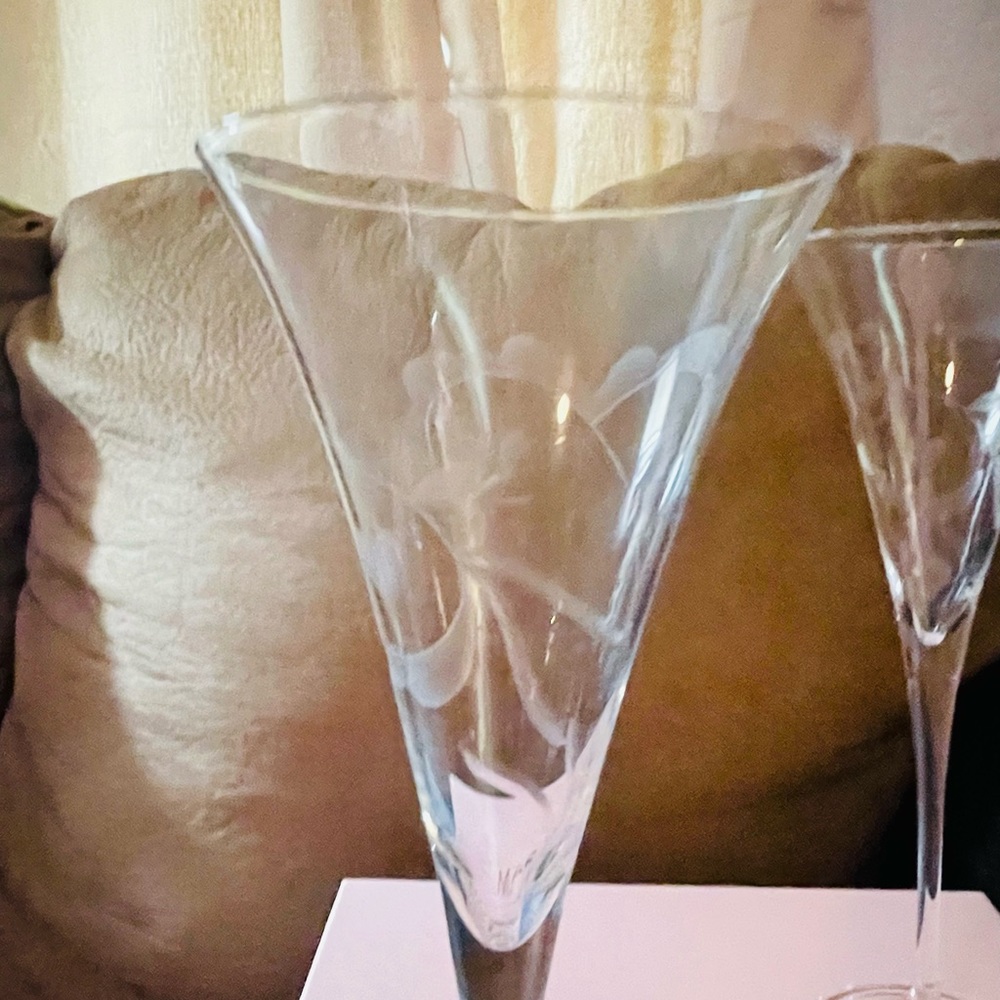 Waterford Chrystal champagne glasses. - Picture 6 of 7